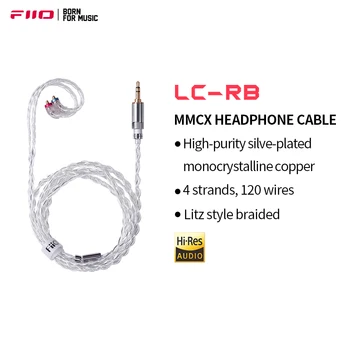 FiiO LC-РБ Высокочистый посеребренный мед взаимозаменяеми съединители MMCX кабел за слушалки FiiO FH7 / FH9 / SE846 / SE535