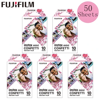 Fujifilm Instax Mini Филм Instax Mini 11 8 9 Конфети Дизайн Филм За Fuji Mini 7 S 25 26 70 90 Instant Камера SP-1 SP-2