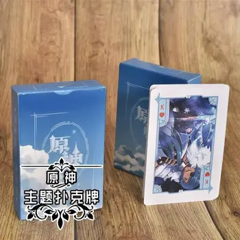 Genshin Impact Игра На Карти За Покер Zhongli Карикатура Игри Забавление Raiden Shogun Кокоми Хутао Вечерни Подарък
