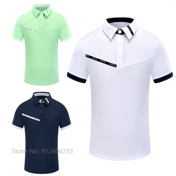 Golfist/Детски Летни Блузи за голф с Къс Ръкав, Дишаща тениска-поло, голф игрища за момчета, Детски Спортни Тениски със защита от изпотяване, Облекло с шал Яка ревера
