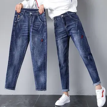 Harlan jeans дамски пролетно-есенни 2020 нови панталони с голям размер, свободни тънки панталони, панталони