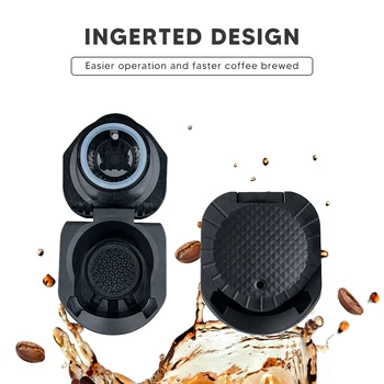 ICafilas Капсули за многократна употреба адаптер за Dolce Gusto XS за многократна употреба на Кафе Cafetera Еспресо, за PICCOLO XS/.Genio Machine
