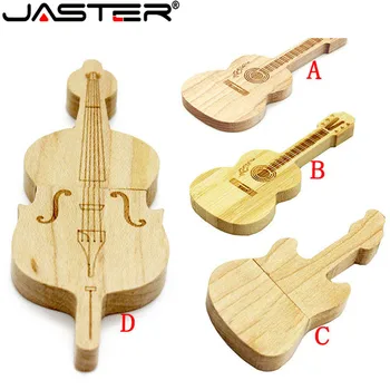 JASTER 1 бр. безплатен потребителски лого във формата на китара писалка-устройство дървена музикална usb стик memory Stick стик 4 GB 8 GB 16 GB 32 GB 64 GB