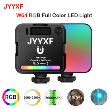 JYYXF W64 RGB Пълноцветен Led Заполняющий Лампа Фотографско Осветление 2500 K-9000 K Камера на Смартфон Снимка Videoblog Видео Лампа