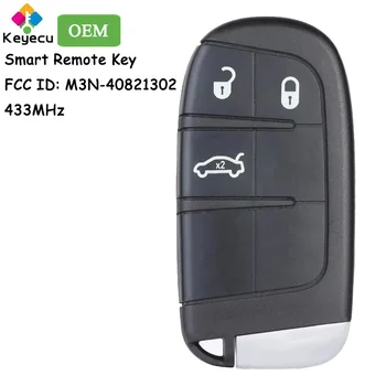KEYECU OEM Умно Дистанционно ключ с 3 бутона 433 Mhz за Fiat 500 500X 500L Freemont 2015 2016 2017 2018 Fob FCC ID: M3N-40821302