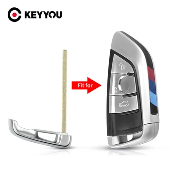 KEYYOU Дистанционно, Смарт Ключ и Без Ключ за BMW F CAS4 5 7 серия, X5 X6 2014 2015 2016 Поставяне на Авариен Автомобилен Ключ Острието