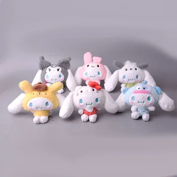 Kawaii Sanrio Kuromi Cinnamoroll Плюшен Кукла Ключодържател Сладка Мелодия Плюшено Висулка Лека Раница За Декорация На Подаръци За Децата И Момичета