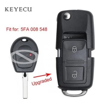 Keyecu Обновен Флип Дистанционно Кола Ключодържател 433 Mhz ID48 за Seat Ibiza Cordoba Arosa Leon 2002-2009 P/N: 5FA 548 008