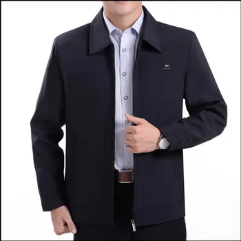 L-5XL, Пролетно-есенни якета мъжки, палто с отложным яка, мъжки Ежедневни палто с Цип, мъжко яке, Дрехи Големи Размери