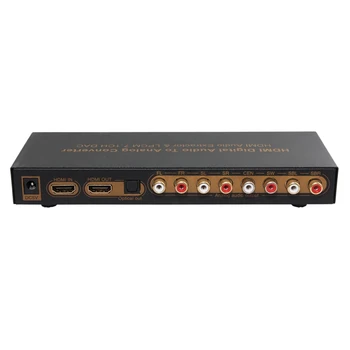 LPCM HDMI-съвместим Аудио конвертор 7.1 HDMI-Съвместим Аудио Сплитер Оптичен изход RCA ЕС Щепсел