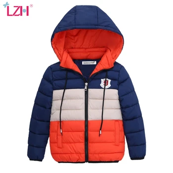 LZH 2021 Нова Детска зимно яке за момчета, палта, детска горна дреха с качулка, палта за момичета, якета, дрехи за малки момчета на 3 и 4 години
