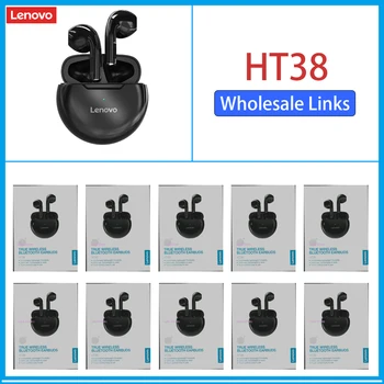 Lenovo Original HT38 Bluetooth 5.0 TWS Слушалки Безжични Слушалки Водоустойчиви Спортни Слушалки Слушалки с Микрофон с Шумопотискане