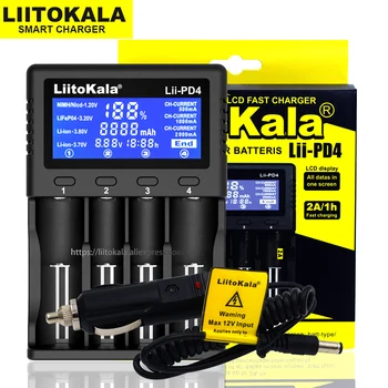 Liitokala Lii-500 Lii-PD4 Lii-S6 Lii-500S 18650 21700 26650 AA AAA за 18350 18500 16340 17500 25500 10440 17350 зарядно устройство