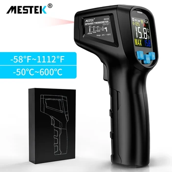 MESTEK-50 ~ 400/600 ℃ Цифров LCD Инфрачервен Лазерен Термометър Ръчно безконтактен Промишлен ИНФРАЧЕРВЕНО Измерване на Температура Пирометр Инструменти