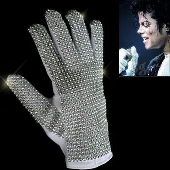 MJ Michael Jackson Класическа Сребърна Ръкавица Ръчно изработени Billie Jean 