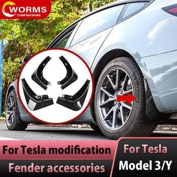Model3Y Калници За Tesla, Модел 3 2022 Аксесоари Калници Калници Крило Матово Черно Въглеродни Влакна ABS Три Модел
