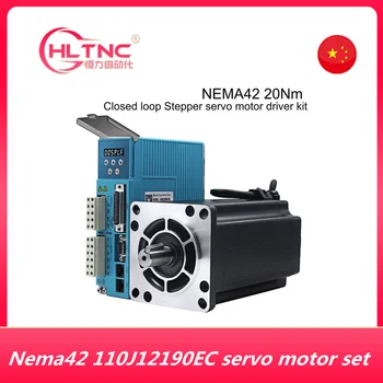 NEMA42 20NM JMC 3 фаза на 110 Стъпков двигател със затворен контур дисплей панел на водача CNC комплект 110J12190EC-1000 + 3HSS2208H