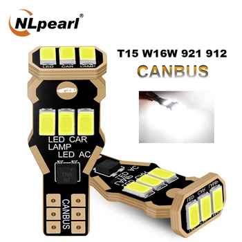 NLpearl 2 елемента T15 906 W16W LED Canbus много точен механизъм от подредени Резервни Светлини 9SMD 5630 Чип 912 921 Автомобили Обратна Парковочная Лампа 6000 До 12 В Бяло