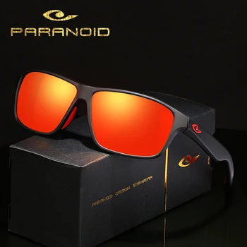 PARANDOID Vintage Слънчеви Очила Polarized Мъжки Слънчеви Очила За Шофиране Черни Квадратни Oculos Мъжки 8 Цвята Модел P8713 8713