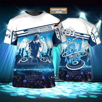 PLstar Cosmos Dance DJ Риза Sychedelic House Music Персонализирани Тениски С 3D Принтом, Ризи С Къс Ръкав, Мъжки/Дамски Градинска Облекло