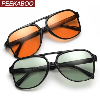 Peekaboo оранжеви модерни слънчеви очила за мъже с големи рамки и зелени дамски слънчеви очила с uv400 женски 2022 PC дограма за летните аксесоари