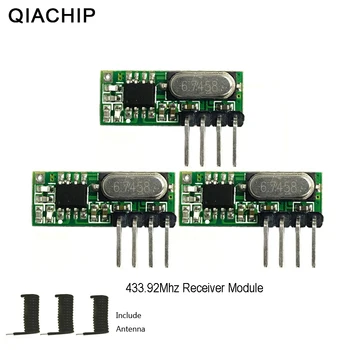 QIACHIP 3 бр. 433 Mhz в Радиочестотни Приемник Супергетеродинный UHF ASK 433 Mhz Модул и Дистанционно Управление, Комплект Малки размери на Ниска Мощност За Arduino Uno