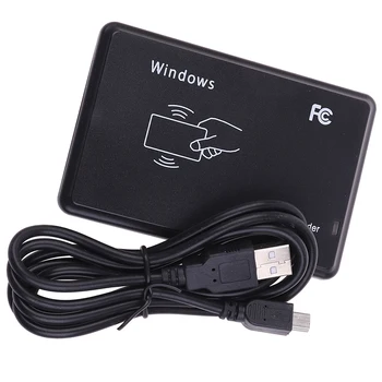 RFID Четец, USB Порт EM4100 TK4100 125 khz ID Безконтактен Чувствителността на Смарт-Карта с Поддръжка на Графичната Система/Linux