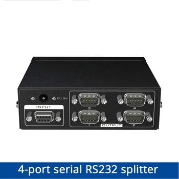 RS232 сплитер 4 порта DB9 Сериен Сплитер 1 4 изход Поддръжка на Двупосочен трансфер Сериен адаптер MT-RS104