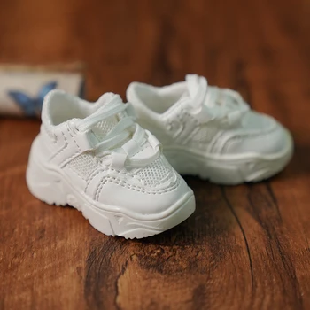 SD/BJD 1/4 1/6 bjd стоп-моушън обувки обувки за татко универсални маратонки с дебела подметка малки бели обувки мъжки и женски, черно-бели цветни
