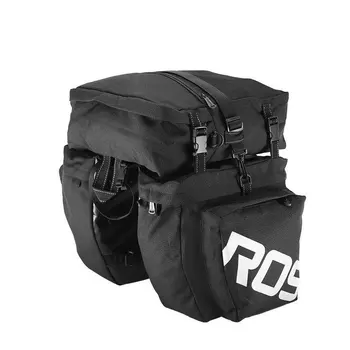 Sahoo 14892 Велосипедна чанта за багаж Pannier 37L Заден Багажник и Чанта за Носене на 3 Джоба Отразяваща Допълнителен Дъждобран
