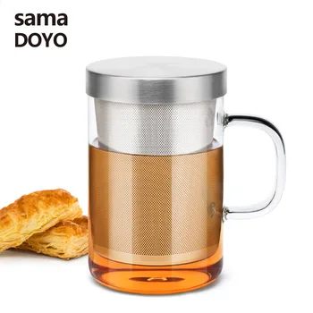 Samadoyo 500 мл 350 мл Чаша богат на функции За Заваряване на Чай С Високо Съдържание на Borosilicate Стъкло, Чаена Чаша, Чайник, Здравословно Домашен Офис Напитки