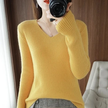 Suéter holgado informal Cuello de medio alto para mujer, Jersey de manga farol de color sólido, a la moda, otoño e invierno, 202