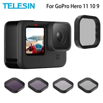 TElESIN CPL ND 8/16/32 Набор от Филтри Поляризиращ Филтър за Gopro Go Pro Hero 11 10 9 Защита на Обектива и Аксесоари за Екшън камери