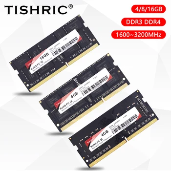 TISHRIC Memoria Оперативна Памет DDR4 DDR3 Тетрадка, 3200 Mhz 2666 Mhz, 2400 Mhz, 4 GB 8 GB 16 GB PC4 PC3 За Лаптоп DDR4 Памет Лаптоп Ram Памет