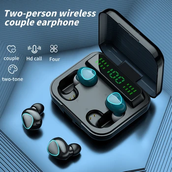 TWS Чифт Безжични Слушалки 5.1 Сензорни Слушалки Стерео Музикални Тапи За Уши IXP7 Спортни Игри Водоустойчиви Слушалки 9D намаляване на шума