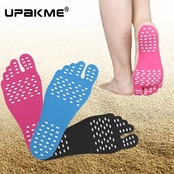 UPAKME 1 Двойка от Лепило подложки за краката, Етикети за краката, Наклеивающиеся На Стъпалата, Гъвкава и устойчива на плъзгане Плажната Защита на краката, Нови Вложки, Накладки, Възглавници