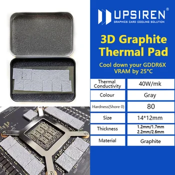 UPSIREN 40 W/м. до 3D графитовая термопаста 3090/3080 Термопаста с паметта на Интегралната схема GDDR 6X VRAM Графеновое охлаждане