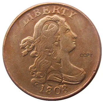 US 1808 КХО Драпированный Бюст Полцента Медни Копие на Краси Монета