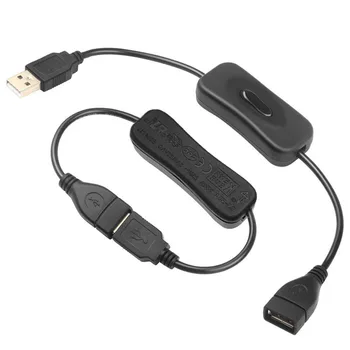 USB 2.0 удължителен кабел A Конектор между мъжете и Жените Адаптер за Удължаване на Данни Допълнителен Кабел Превключвател за Включване Изключване на Кабела Led Ключ За вашия КОМПЮТЪР Lapto
