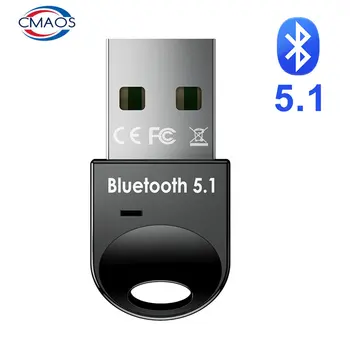 USB Bluetooth Адаптер 5.1 Bluetooth Приемник USB Bluetooth 5 0 Ключ 5.0 БТ Предавател aptx Мини Адаптер за Преносими КОМПЮТРИ Говорител