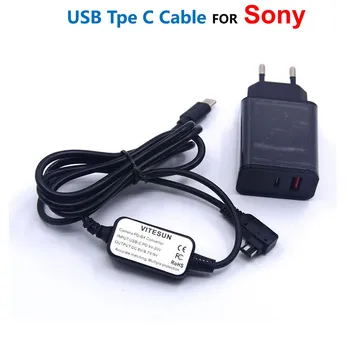USB C Power Bank Кабел-адаптер AC-PW10AM 8 + PD Зарядно Устройство За Sony Handycam NEX-VG10 VG10 NEX-FS700 Alpha SLT-A58 A99 магистрала a57 A77 A10