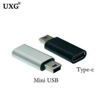 USB C КЪМ Mini USB 2.0 Адаптер Тип C Женски Към Mini USB Мъжки Конвертирате Жак За GoPro MP3 Плейъри и Записващи устройства за Цифров Фотоапарат, GPS