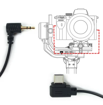 USB-C до 2,5 mm, Кабел за дистанционно управление на RSS за DJI Ronin SC RSC2 RS3 RS2 Ronin-SC и Canon EOS R RP M5 M6 80D 77D 800D TypeC до E3