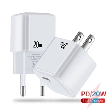 USB Зарядно Устройство 20 W PD Тип C Бързо Зареждане на Телефон Зарядно Устройство Адаптер За iPhone 13 12 Pro Huawei, Xiaomi Samsung ЕС/САЩ Включете Зарядно Устройство за монтаж на стена