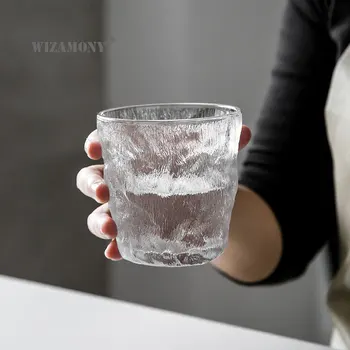 WIZAMONY Glacier-стъкло с принтом, ново модерно висококачествено стъкло за вода, жените чаша за сок, ins, вятърна чаша, чашата за кафе, чаша за вино