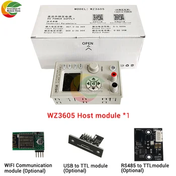 WZ3605 Регулируема цифров блок захранване за постоянен ток със защита от обратен поток, нагоре модул за зареждане, постоянно напрежение и постоянен ток