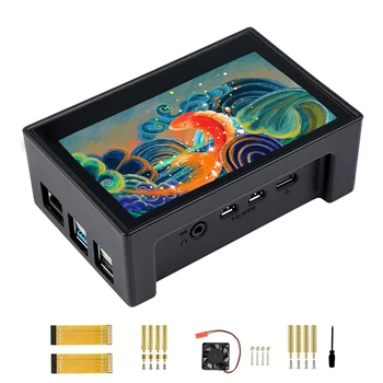 Waveshare 4,3-инчов LCD-дисплей на DSI с корпус за Raspberry Pi 4B, капацитивен чувствителен на допир екран, 800X480 MIPI DSI Дисплей