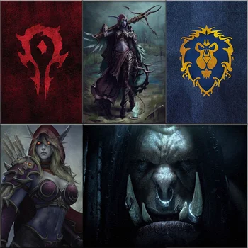 World Of Warcraft Герой 5d Диамантена Картина, Определени За Кръстосан Бод Модел Ветрокрылый Стикер На Стената Мозайка Диамантена Бродерия Хоби Подарък
