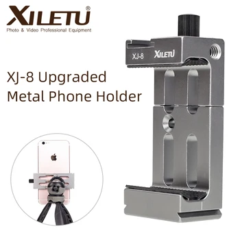 XILETU XJ-8 Скоба за Монтаж на Притежателя на Мобилен Телефон Скоба за Телефон Фенерче Микрофон с Ниво на Алкохол и на Стена за Студено Башмака