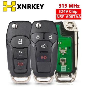 XNRKEY Замени Ключ Дистанционно Управление FCCID N5F-A08TAA Ключодържател за Ford Escort Fusion 2013-2016 ID49 Чип 315 Mhz